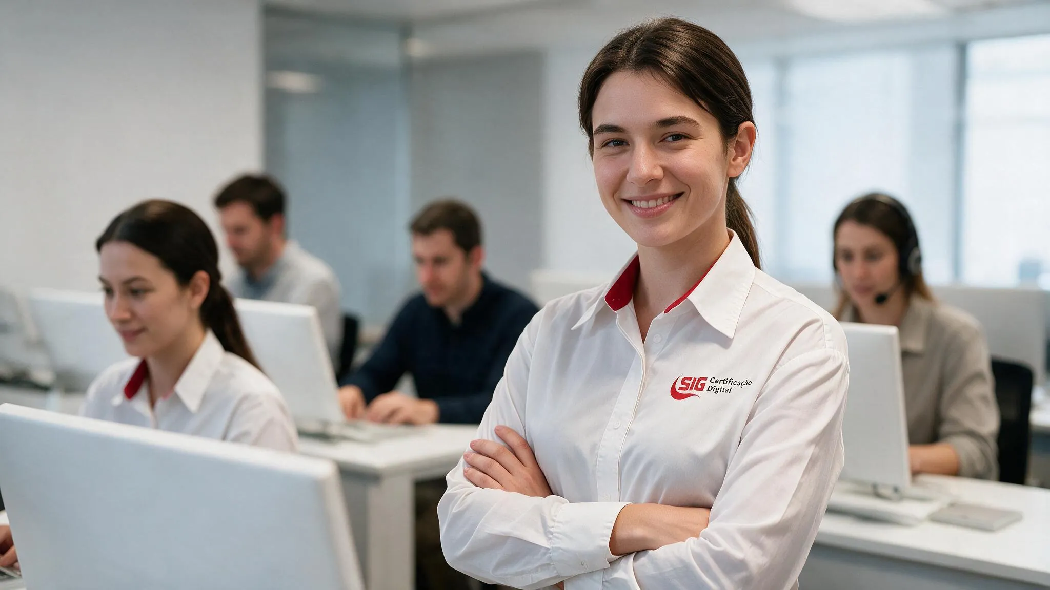 Ambiente de escritório para atendimento ao cliente